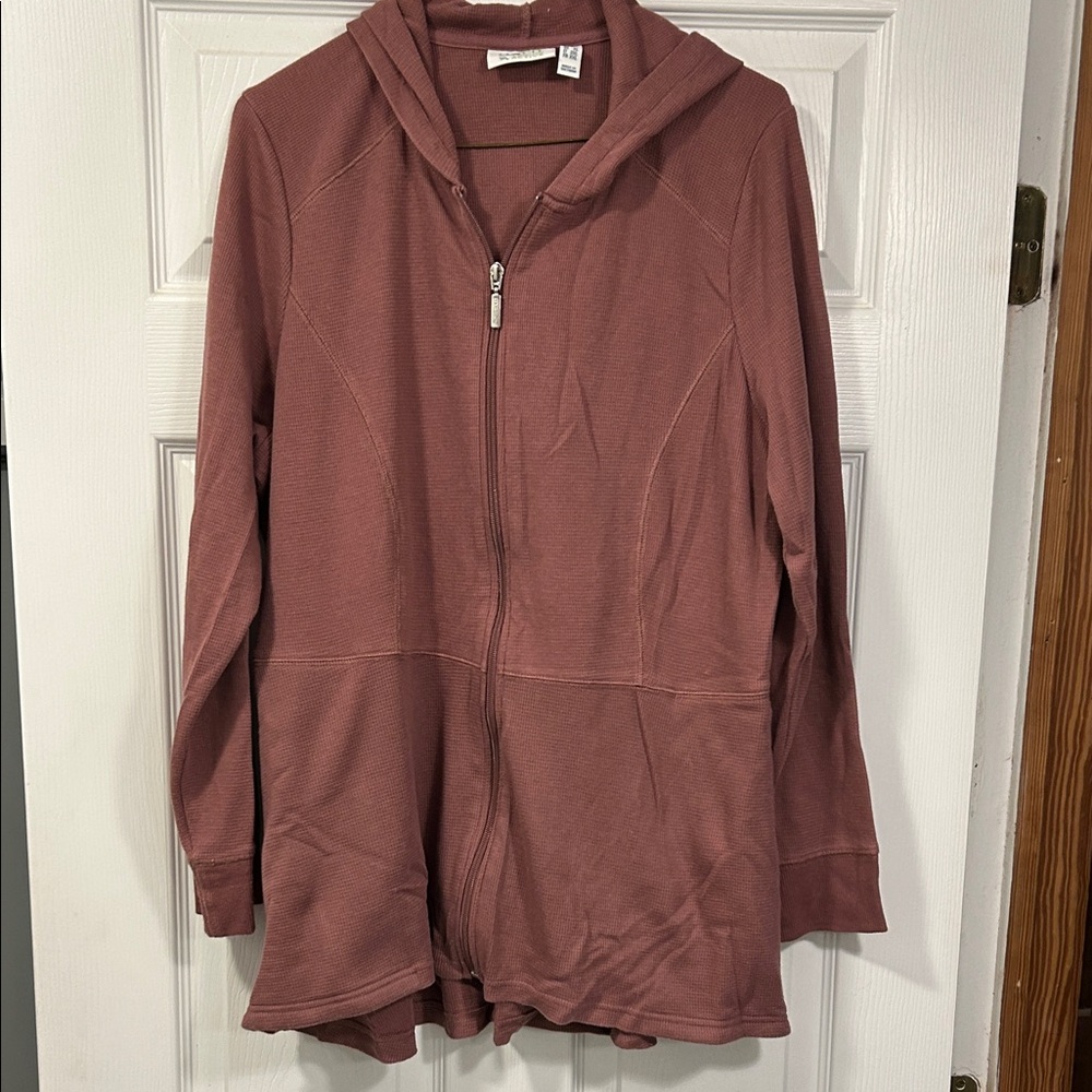 Pink Hooded Zip-Up Jacket